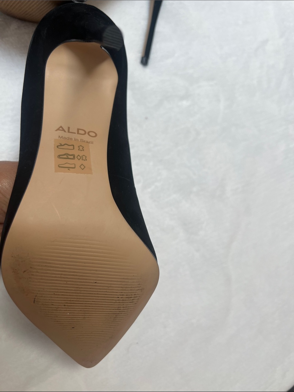 Aldo Black Suede Pointed-Toe Pumps - Picture 3 of 3
